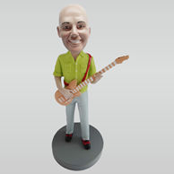 Custom man with guitar bobble heads