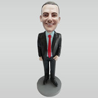 Custom suit man bobblehead doll