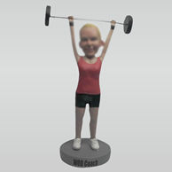 Custom Female Weightlifting bobbleheads doll