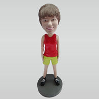 Custom Red vest female bobbleheads