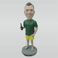 Custom man hold beer bobble heads