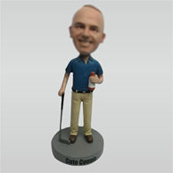 Custom golf bobble head doll