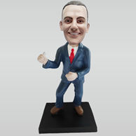 Personalized custom suit man bobble heads