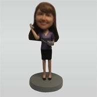 Custom Woman on the phone bobble heads doll