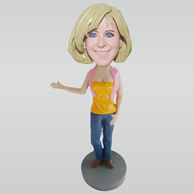 Personalized custom sport women bobbleheads