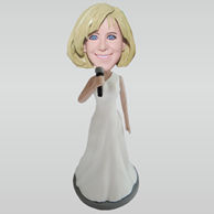 Personalized custom Female singer bobbleheads