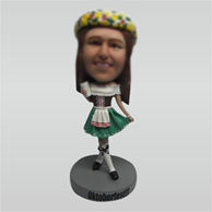 Custom dress girl bobble heads