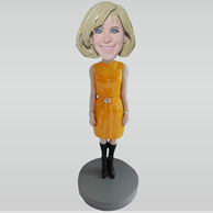 Personalized custom yellow skirts bobbleheads