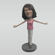 Customize fashion female bobblehead doll