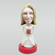 Personalized custom Bride bobble head