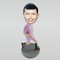 Personalized custom Running Boy bobbleheads