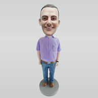 Custom casual man bobblehead doll