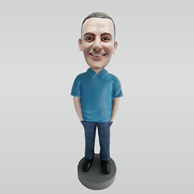 Custom casual man bobblehead dolls