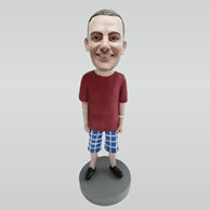 Customized casual man bobble heads