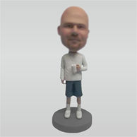 Custom blue shorts bobbleheads