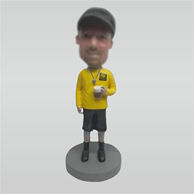 Custom yellow tshirt bobble heads