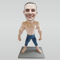 Custom strong man bobble head