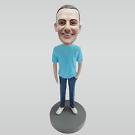 Custom casual bobble head