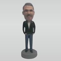 Personalized Custom blue jeans bobble head