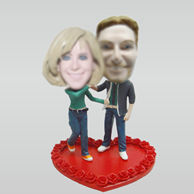 Personalized custom couple bobbleheads