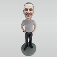 Custom casual bobblehead doll