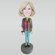 Custom fashion girl bobble heads