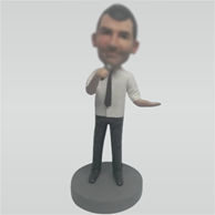 Custom man hold mic bobbleheads