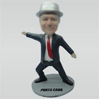 Custom black suit bobblehead