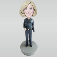 Custom female police bobble heads