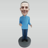 Custom black shoes bobblehead doll