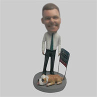 Custom work bobbleheads in office man bobblehead