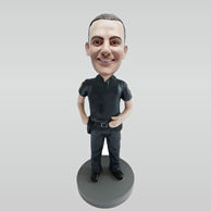 Custom police bobblehead doll