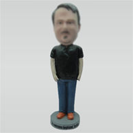 Custom black tshirt bobble heads