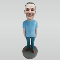 Personalized custom brown shoes bobbleheads