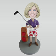 Custom female golf bobbleheads