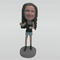 Personalized Custom fashion female bobbleheads