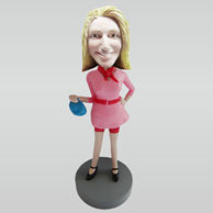 Custom fashion girl bobblehead