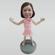 Custom cute girl bobble heads