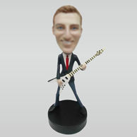 Custom Man and bass bobbleheads