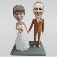 Customized wedding bobble heads