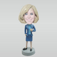 Custom office woman bobble head