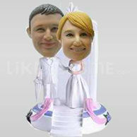 Custom bobblehead wedding cake toppers-10675