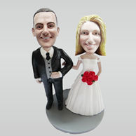 Customized wedding bobble head