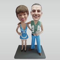 Personalized custom couple bobblehead doll