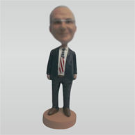 Personalized Custom black suit man bobbleheads