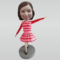 Custom cute girl bobblehead