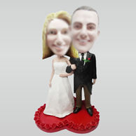 Personalized custom wedding bobble head