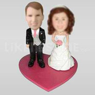 Wedding bobblehead cake topper-10696