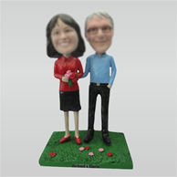 Custom Dad and Mom bobble heads