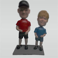 Custom Dad and Son bobbleheads